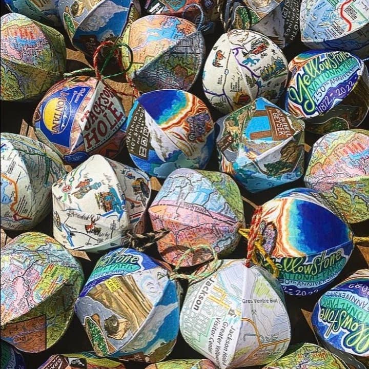 Domesticadence - Wholesale Ornament Set - 24 Custom Upcycled Local Area Maps Bundle4