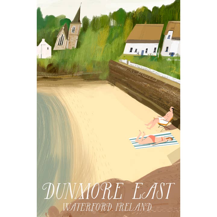 Dunmore East, Waterford, Ireland, Art Print for wholesale by Conor Langton Art