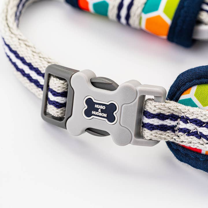 Hugo & Hudson - Wholesale Pet harness – Dog - Fabric Dog Harness - Geometric Multi-colour2