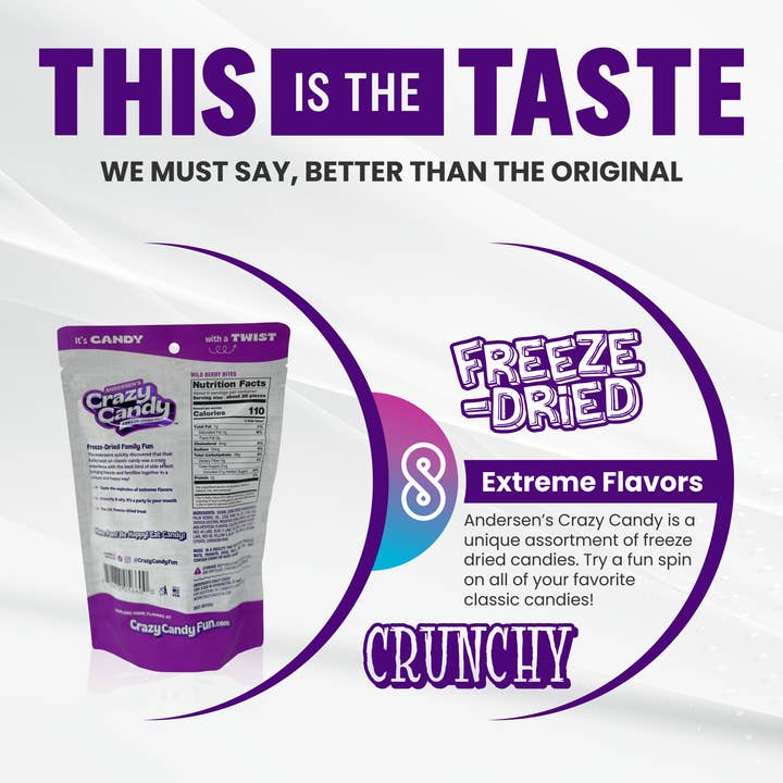 Smithco Distributing - Wholesale Boiled sweets - Andersen's Crazy Candy Freeze Dried Candy11