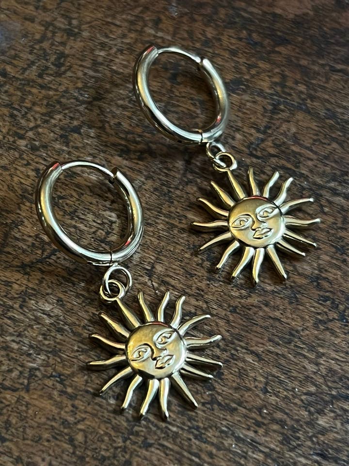Brincos de sol por atacado de Bare Bones Jewelry London