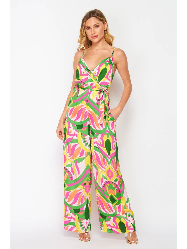 B I G H I T Fashion - Vendita all'ingrosso Tuta intera - Donna - Tuta con stampa geografica HR2021-ROSA1