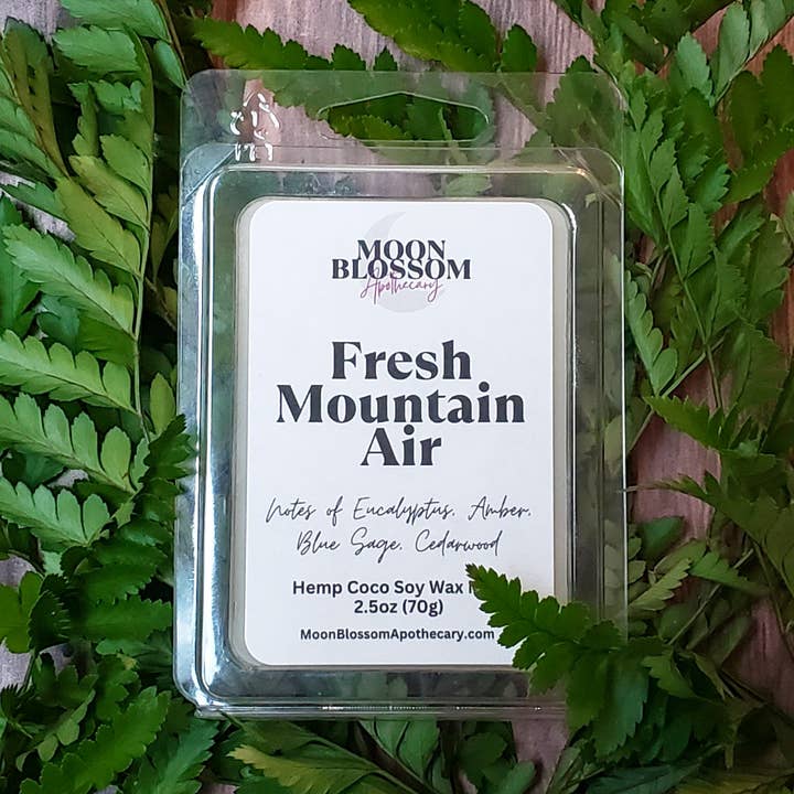Fresh Mountain Air - 2.5oz Hemp Coco Soy Wax Melt for wholesale by Moon Blossom Apothecary