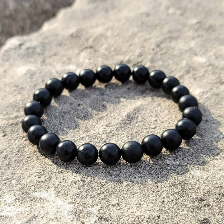 Onyx (Matte) Stacker Bracelet for wholesale by Most Radiant Beads LLC