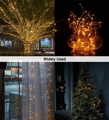 Warm White 200 LED Solar Copper Wire Multifunction Fairy Lights - WW for wholesale on Faire4