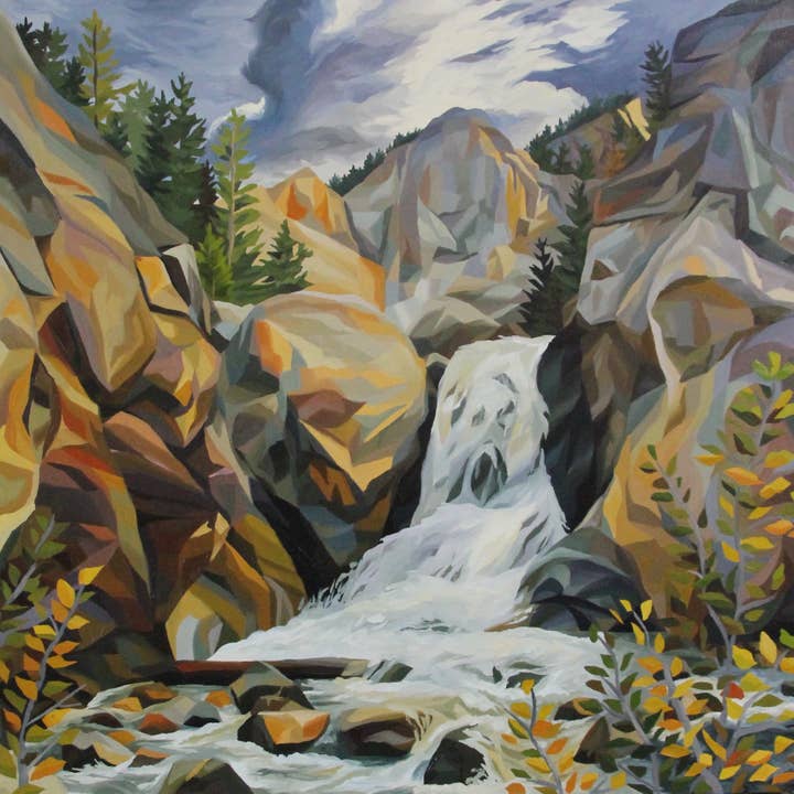 Gicléeprint van Boulder Falls voor wholesale door V Dub Art