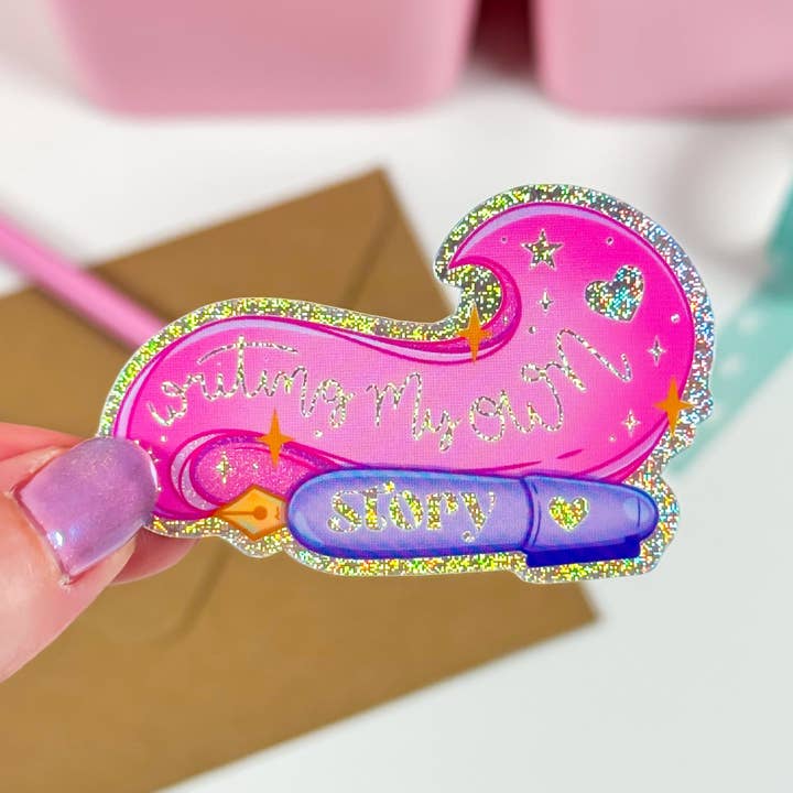 Skriver Min Egen Historie Pixie Dust Glitter Vinyl Klistermærke for engroshandel hos Lula Rocks