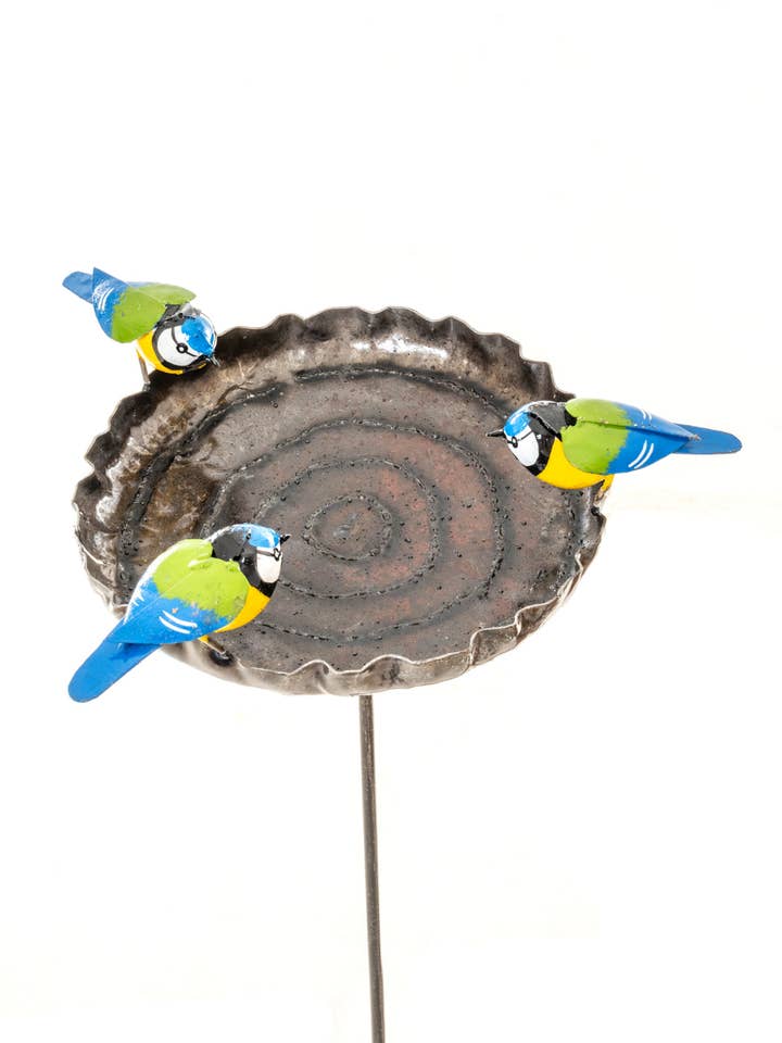 METALEN NIEUWE VOGELVOEDER MET GROTE PIMPELMEES FAM. VAN 3 OP STOK voor wholesale door Zimba-Arts