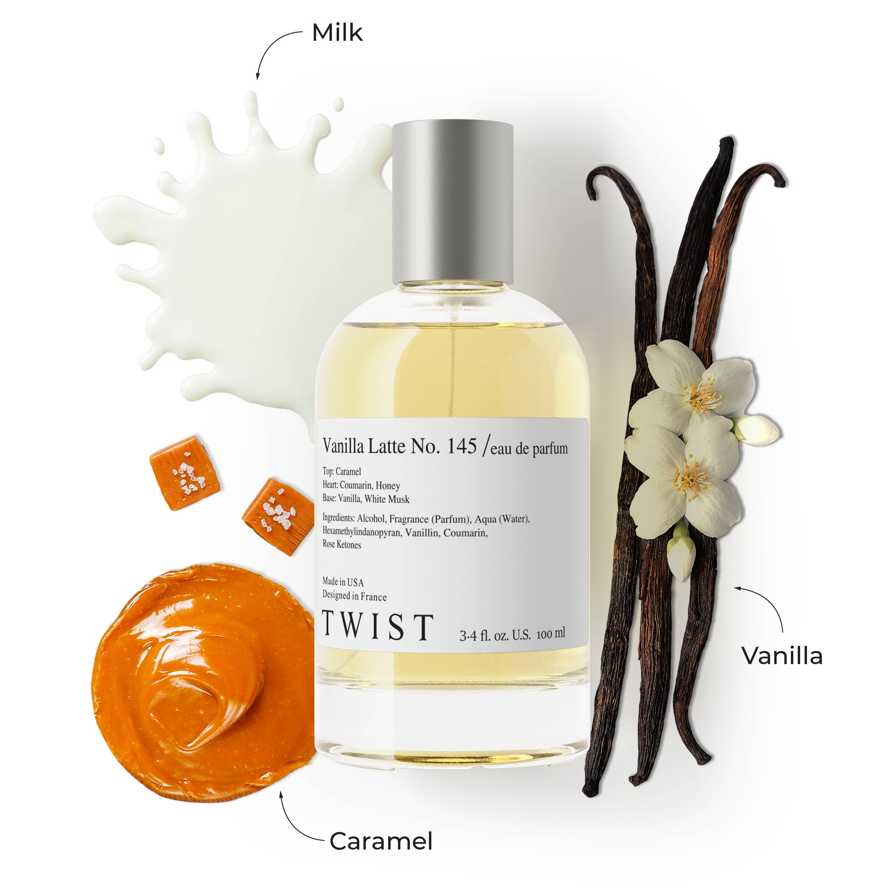 Twist Perfumes - Wholesale Perfume/Eau de Toilette - Vanilla Latte No. 145 Inspired by GDT Bianco Latte Perfume0