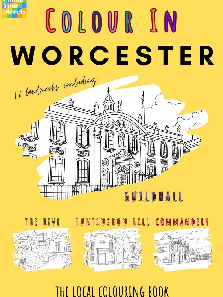 Worcester Colouring Book (A4) for wholesale by Colour Your Streets