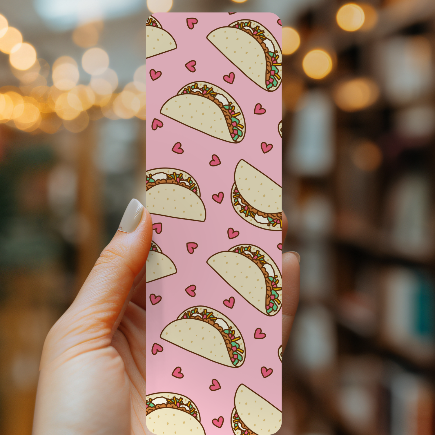 Indie Heart Studio - Wholesale Bookmark - Taco Love Bookmark | Soft Matte Laminated 0