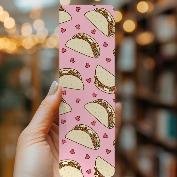Indie Heart Studio - Wholesale Bookmark - Taco Love Bookmark | Soft Matte Laminated
