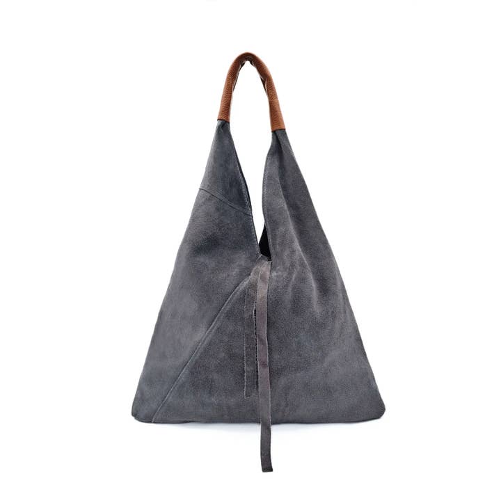 Ellas Trading - Wholesale Shoulder Bag - Women's - Drawstring Slouchy Italian Suede Tote Bag with Purse7