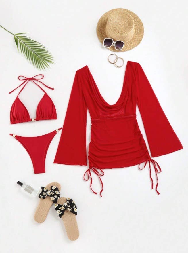 Tourtiwi - Vente Maillot de bain deux-pièces – femme - Maillot de bain trois pièces sexy à monter au mur16