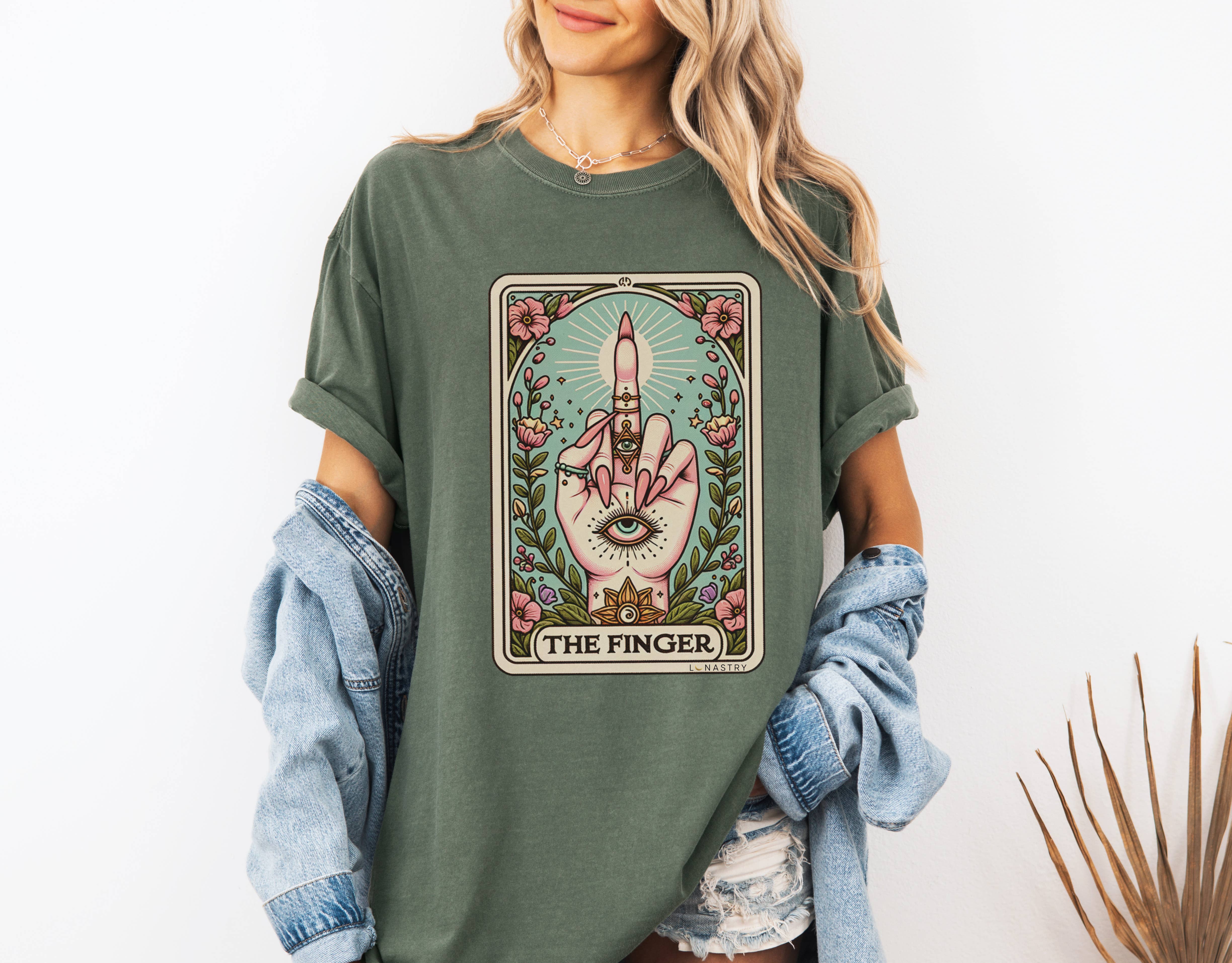Lunastry - Wholesale Screen Printed T-Shirt - Women's - The Finger TShirt Apparel