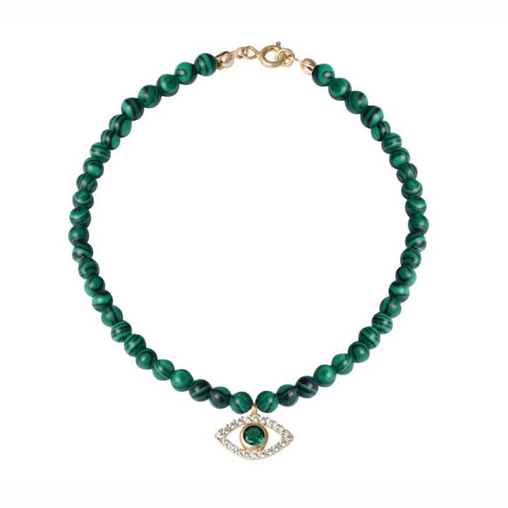 Selen Jewels – Großhandel Halsband/Collier – Malachitgrünes Perlenhalsband