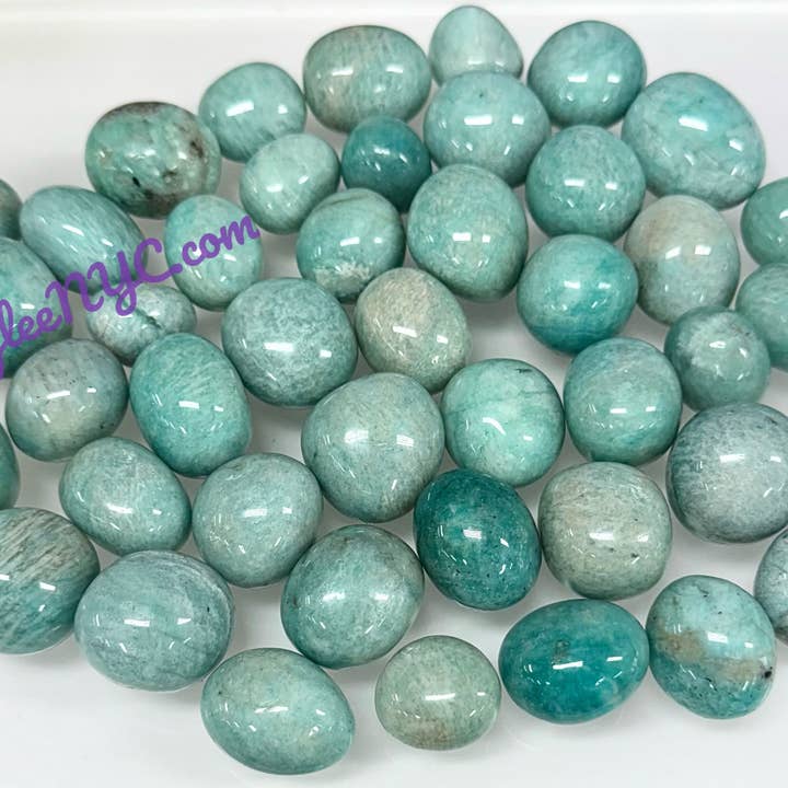 2 Lbs Natural Amazonite Tumble Healing Energy for wholesale by KayleeNYC