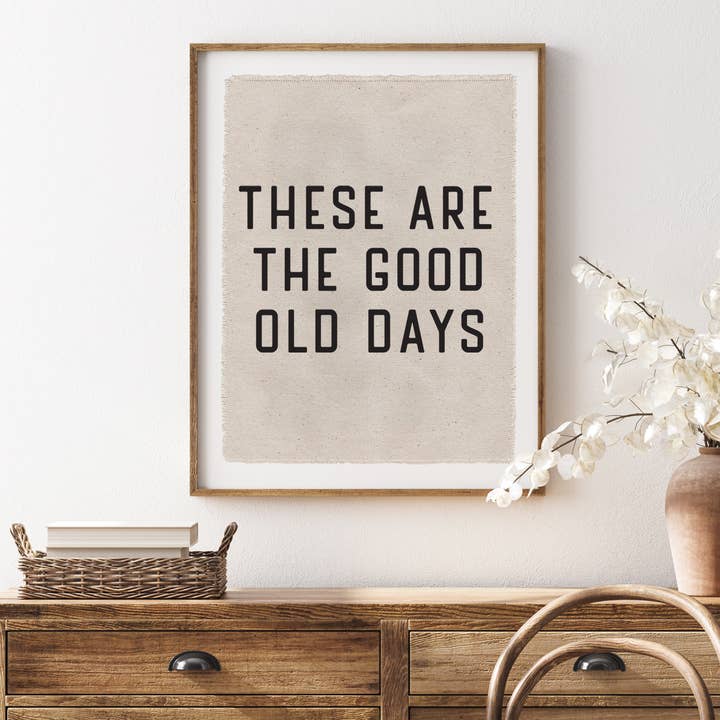 Good Old Days Canvas Poster, Hanging Wall Tarp Art for wholesale by Perfect Day Print Co