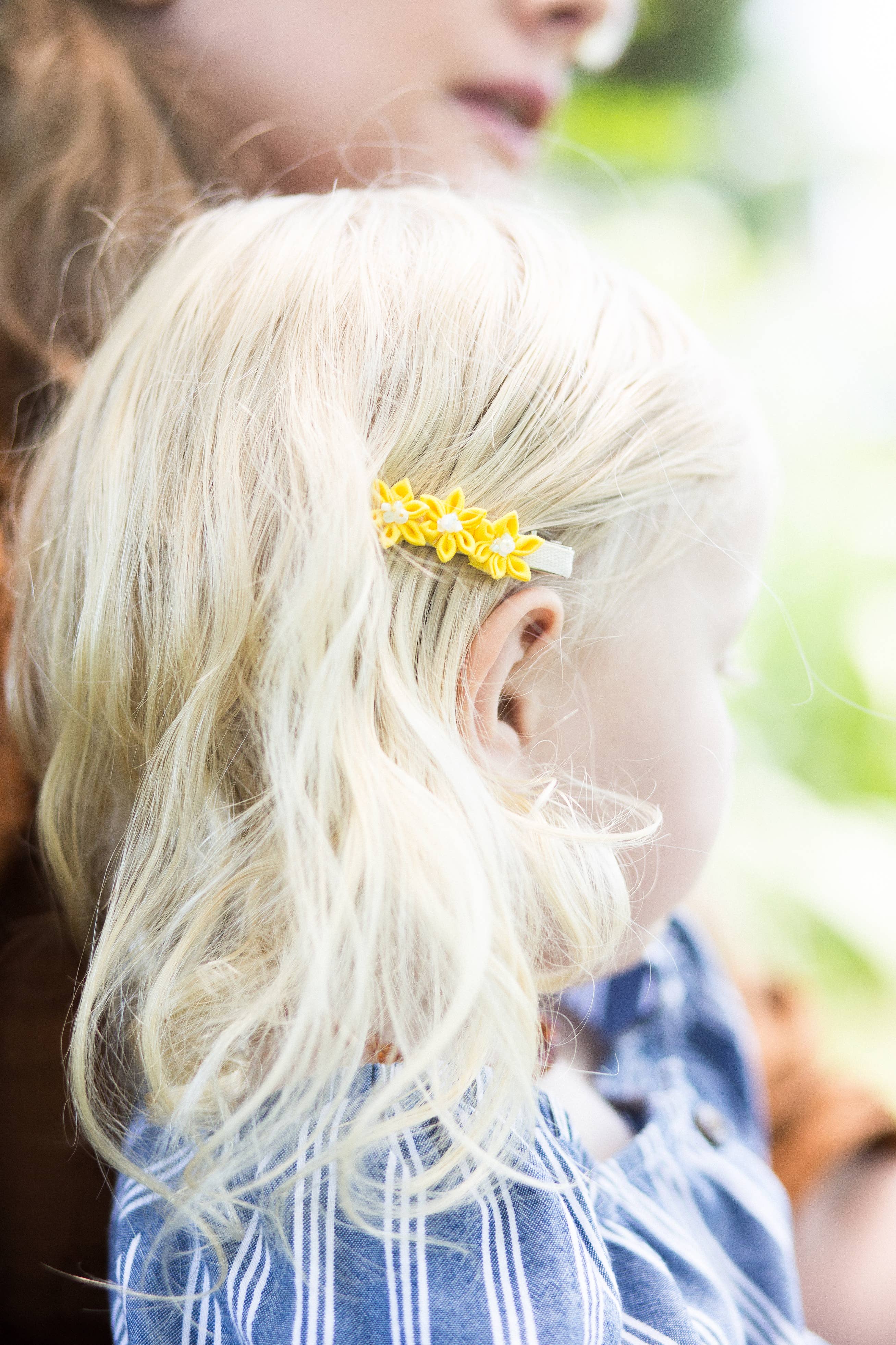 A Flower for Rose - Wholesale Hair Clip - Kids - Yellow Hair Clip1