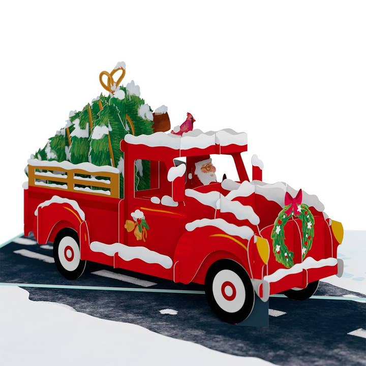 Christmas Truck 5''x7'' Card, Christmas Cards for wholesale by Lovepop Cards