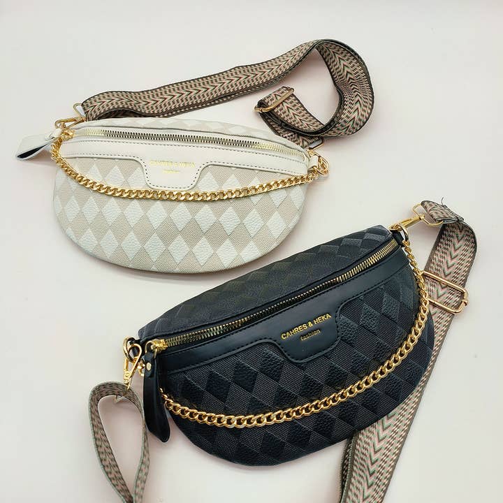 ACCITY - Wholesale Belt Bag - Women's - PYRAMID CHECK PU EVERYDAY BELT BAG,CROSSBODY BAG_CWAB0911