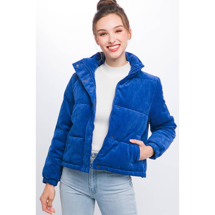 Baie Bleue - Wholesale Jacket - Women's - Corduroy Jacket with Snap Closure11
