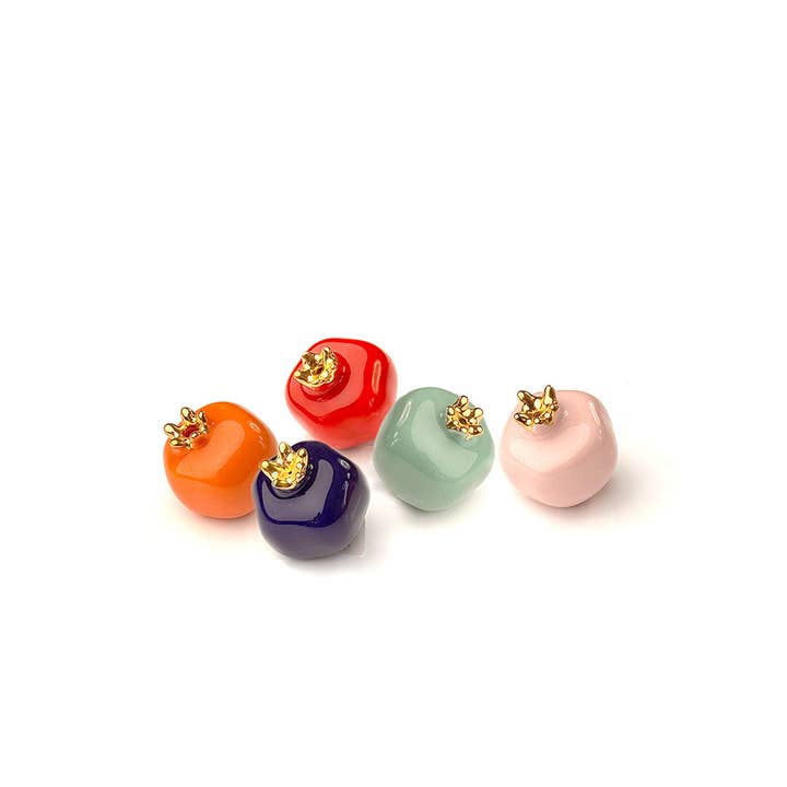 Flair Interiors - Wholesale Decorative Tabletop Object - Colorful Mini Pomegranates - 2.5 inches0