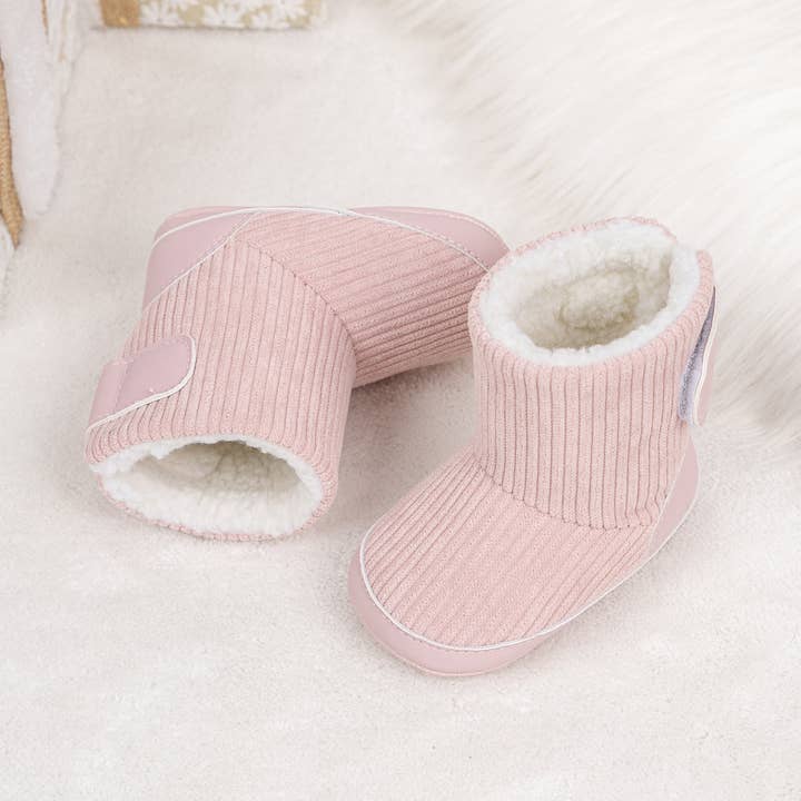 Kids Charm Online - Wholesale Booties - Baby - Inner sherpa ribbed baby boots. CG54069