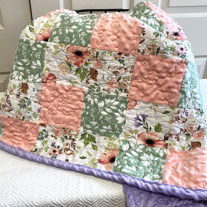 Wetona’s Handmade - Wholesale Quilt - Kids & Baby - Floral Woodland Baby Quilt4