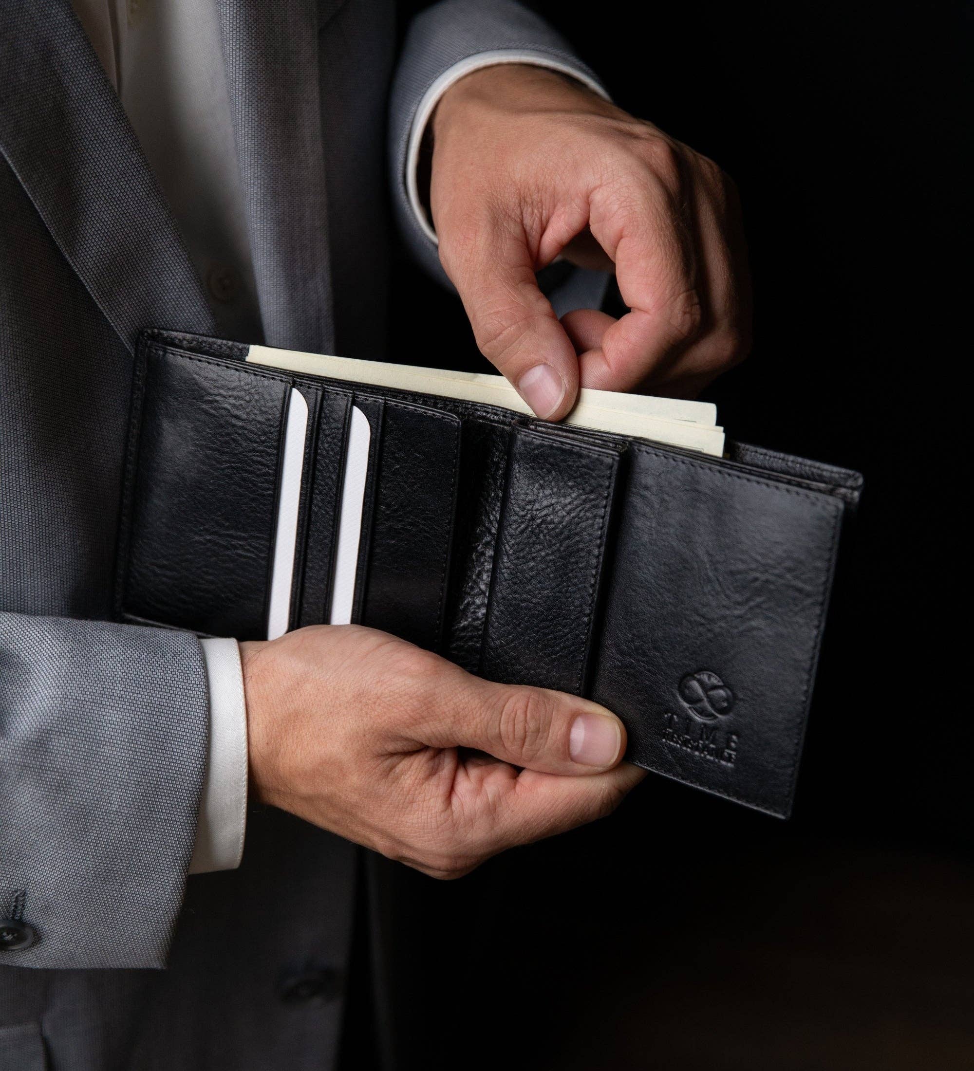 Time Resistance - Wholesale Wallet - Men's - Leather Bifold Wallet - Daniel3