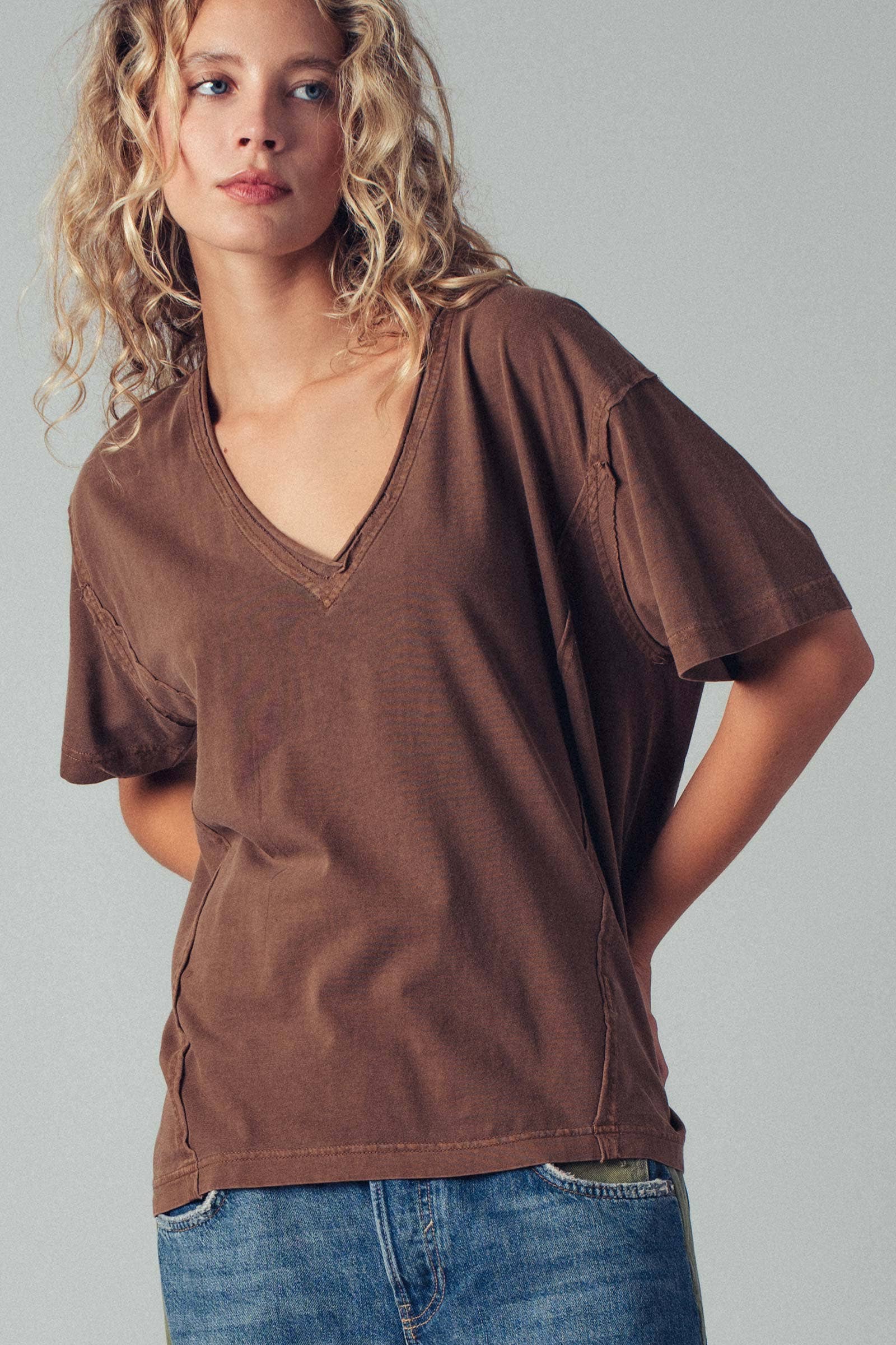 Urban Daizy - Wholesale T-Shirt - Women's - Vintage Wash V-Neck Cotton Tee5