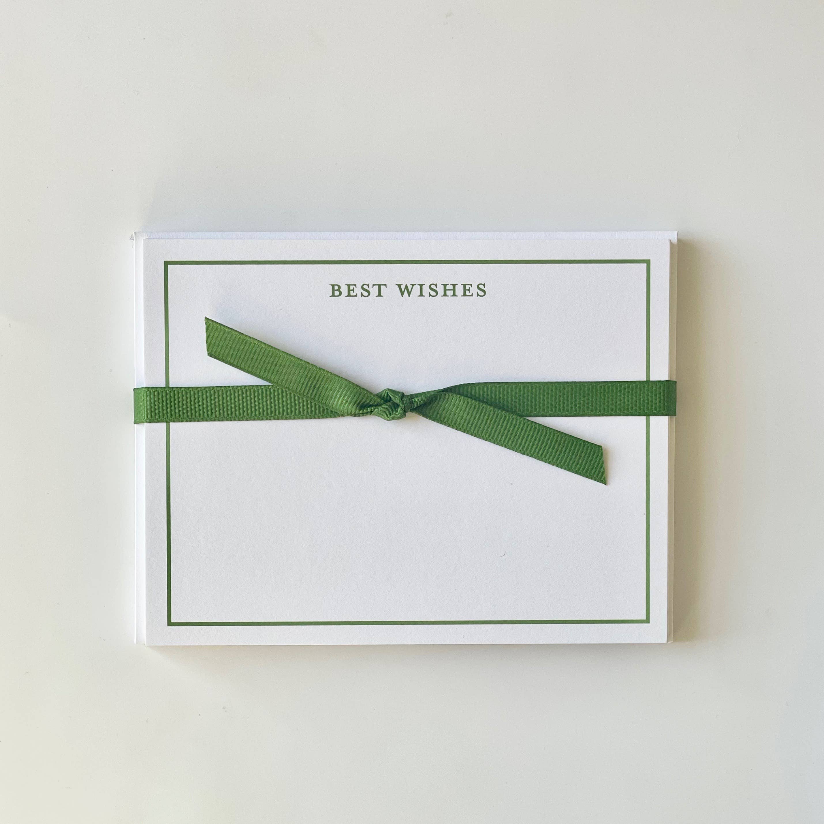 Georgetown Paperie - Wholesale Stationery/Notecard Set - Best Wishes - Flat Note Cards