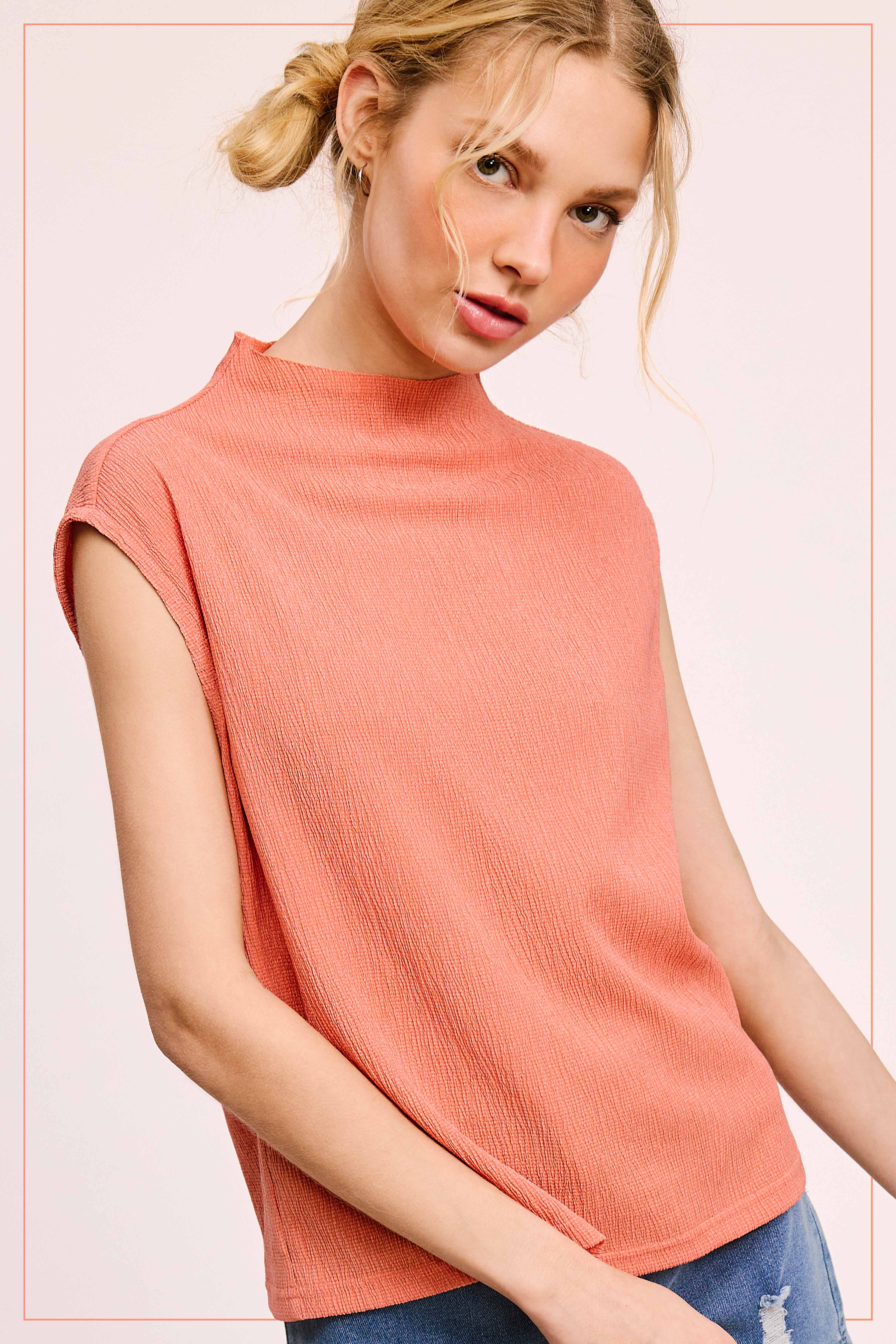 La Miel – Engroshandel Tanktop – Kvinder – HCT7705-elastisk krøllet stof ærmeløs top34