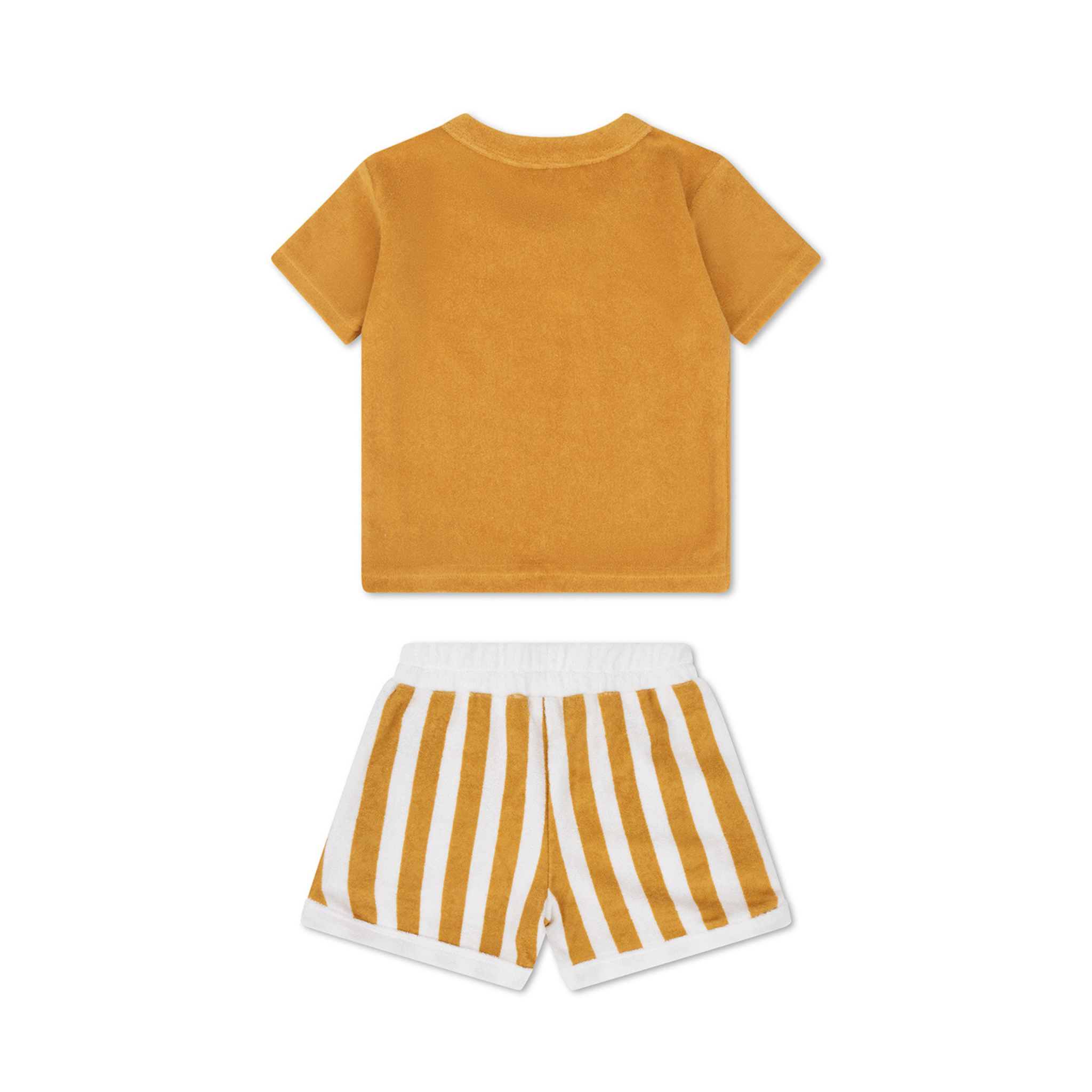 Swim Essentials - Vendita all'ingrosso Completo top e pantaloncini - Bambini - Swim Essentials | Set Spiaggia Ragazzi Giallo/Bianco – Terry1