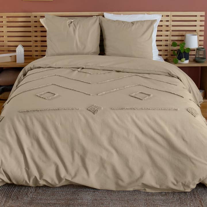 Conjunto de cama 220x240 cm Algodão Tufted Akoe por atacado de Housse De Rêve