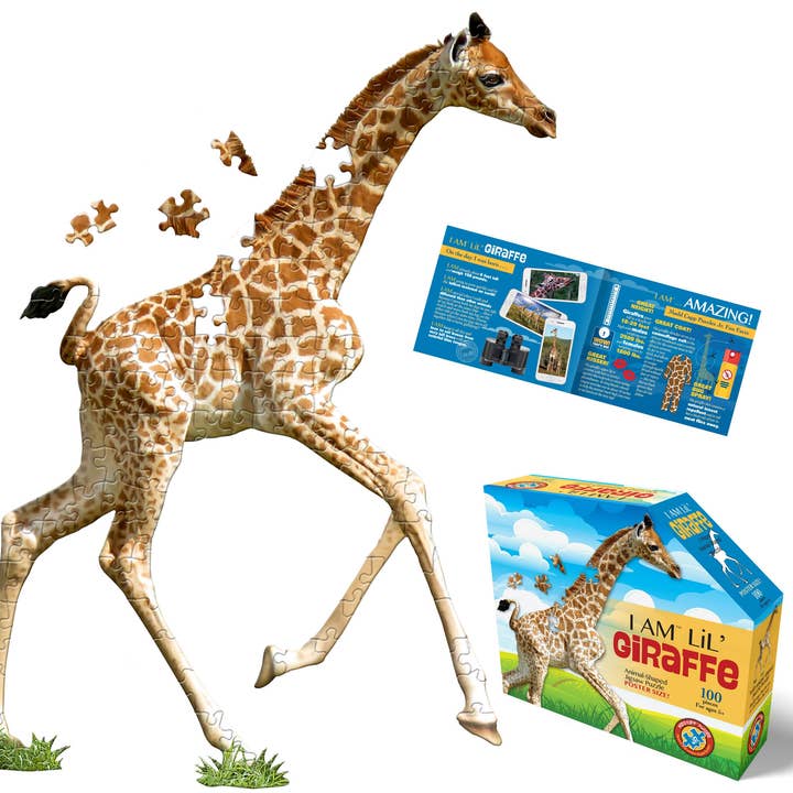 I AM Lil GIRAFFE 100 piece jigsaw puzzle - gift for wholesale by Madd Capp Games & Puzzles