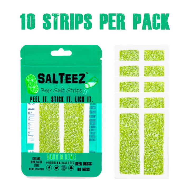 Salteez - Wholesale Drink Topper - Salteez Beer Salt Strips - 20 pack case