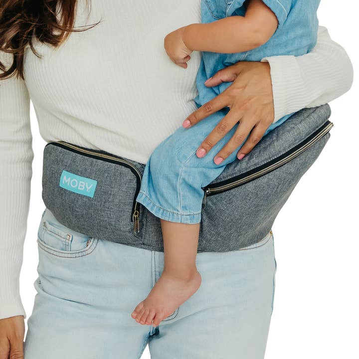 Moby Hip Seat - Heather Grey for wholesale by Moby