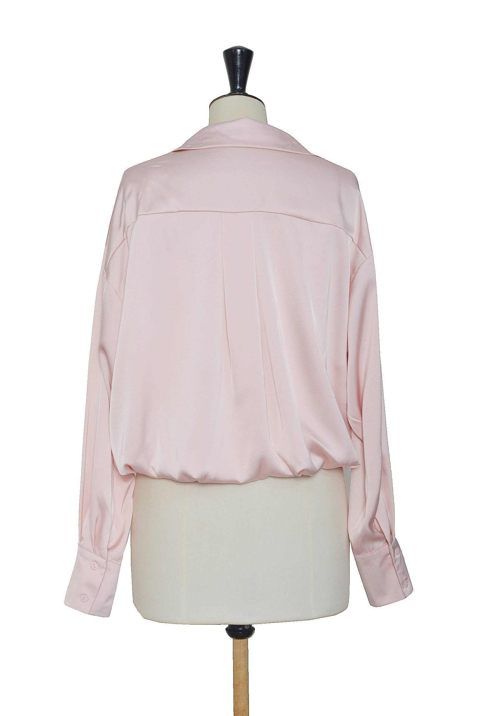 ELLI WHITE - Wholesale Blouse - Women's - Satin blouse with 2-in-1 effect and integrated lace camisole6