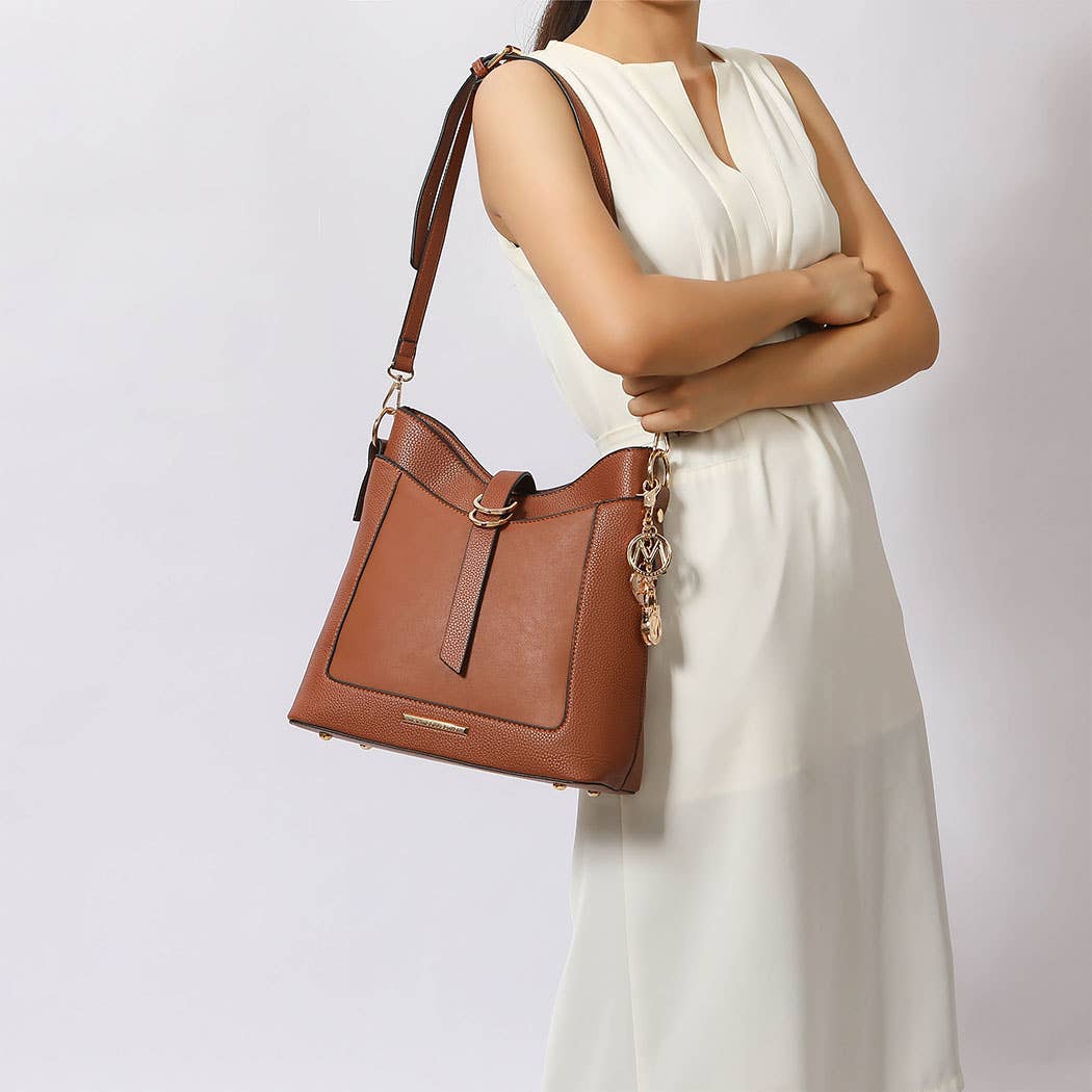 MKF Collection - Wholesale Shoulder Bag - Women's - Geneva Vegan Leather Shoulder Handbag Crossover by Mia K12