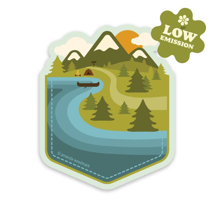 Nature Adventure Pocket Sticker for wholesale by Amanda Weedmark