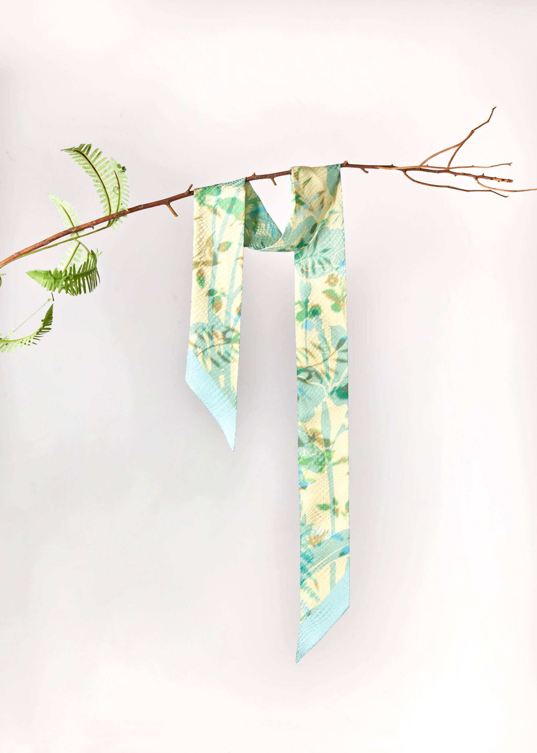 ASYII - Wholesale Scarf - Women's - Printed Floral Jacquard Silk Ribbon5