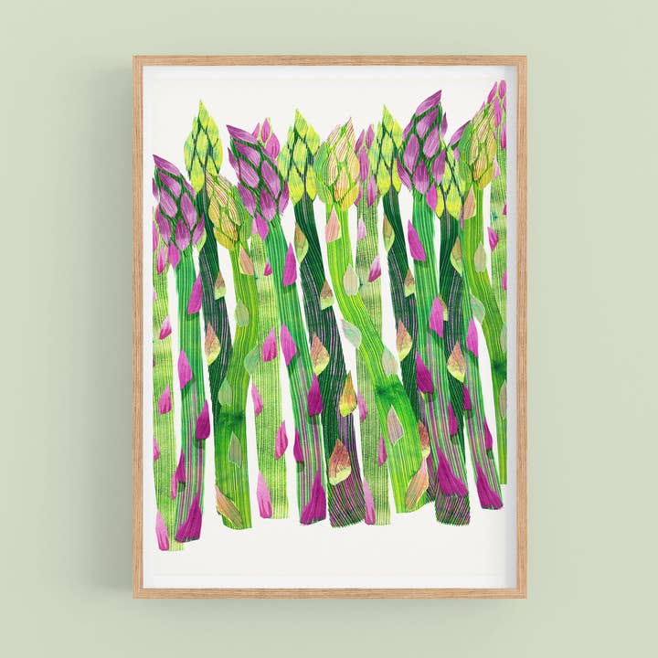 Asparagus Art Print for wholesale by Astrid Weguelin Illustration