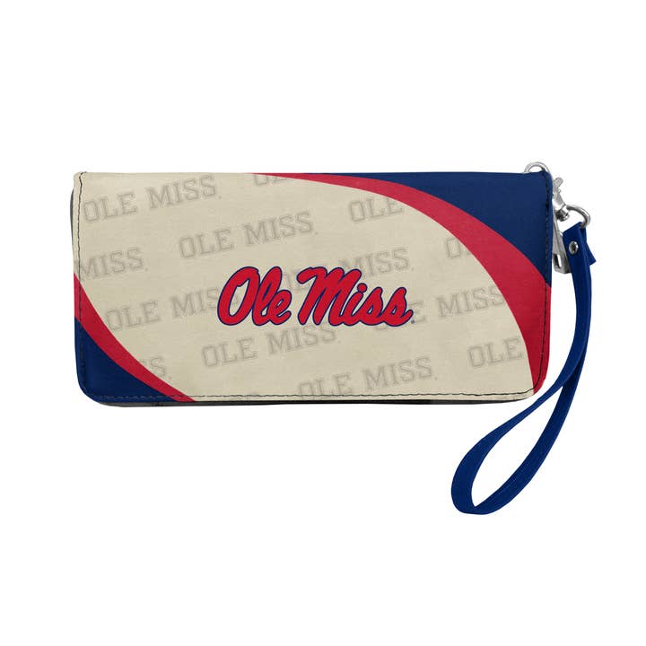 Portefeuille de rangement zippé NCAA Mississippi Ole Miss Rebels Curve pour la vente par Little Earth Productions