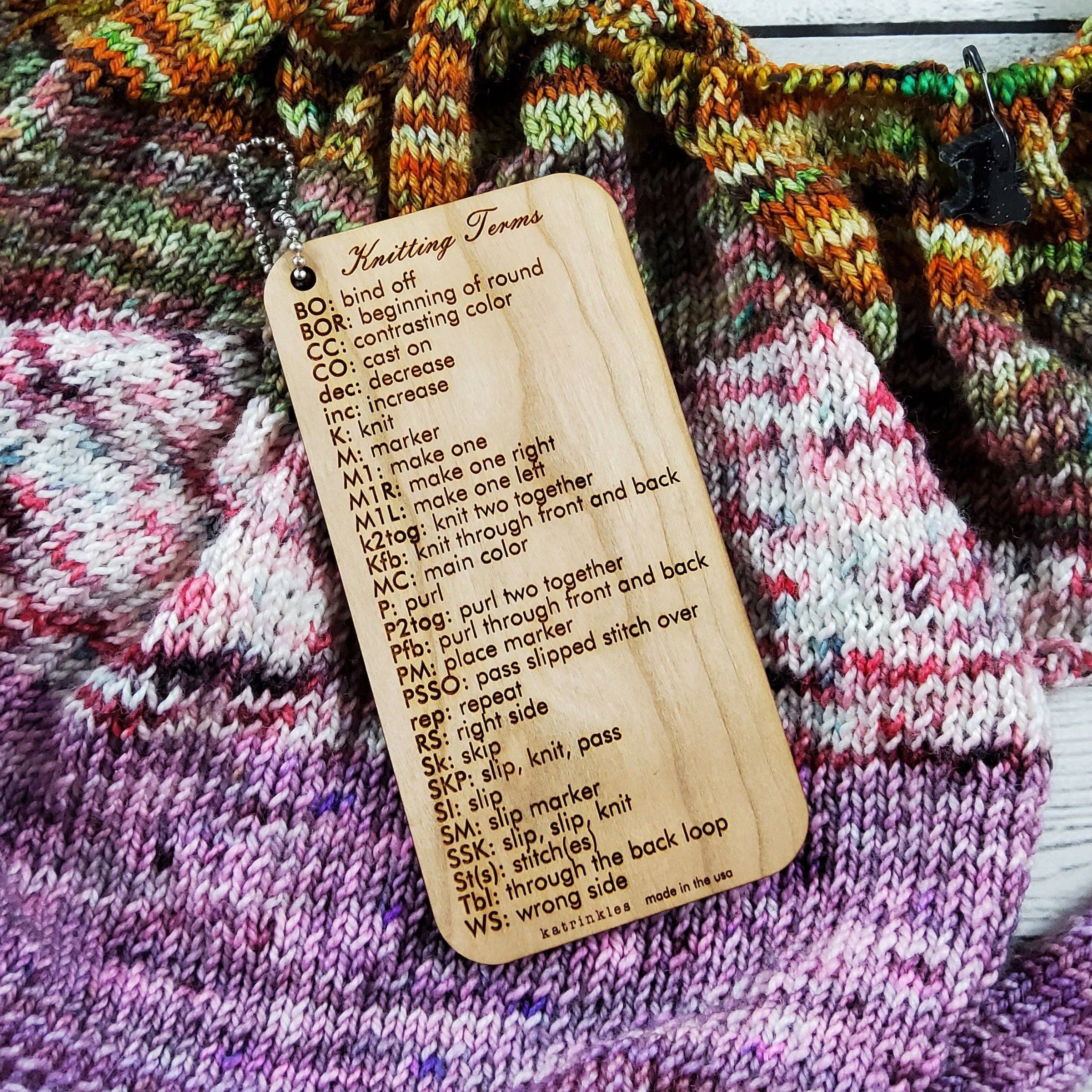 Katrinkles - Vente Accessoire de tricot/crochet - Outil de termes de tricot