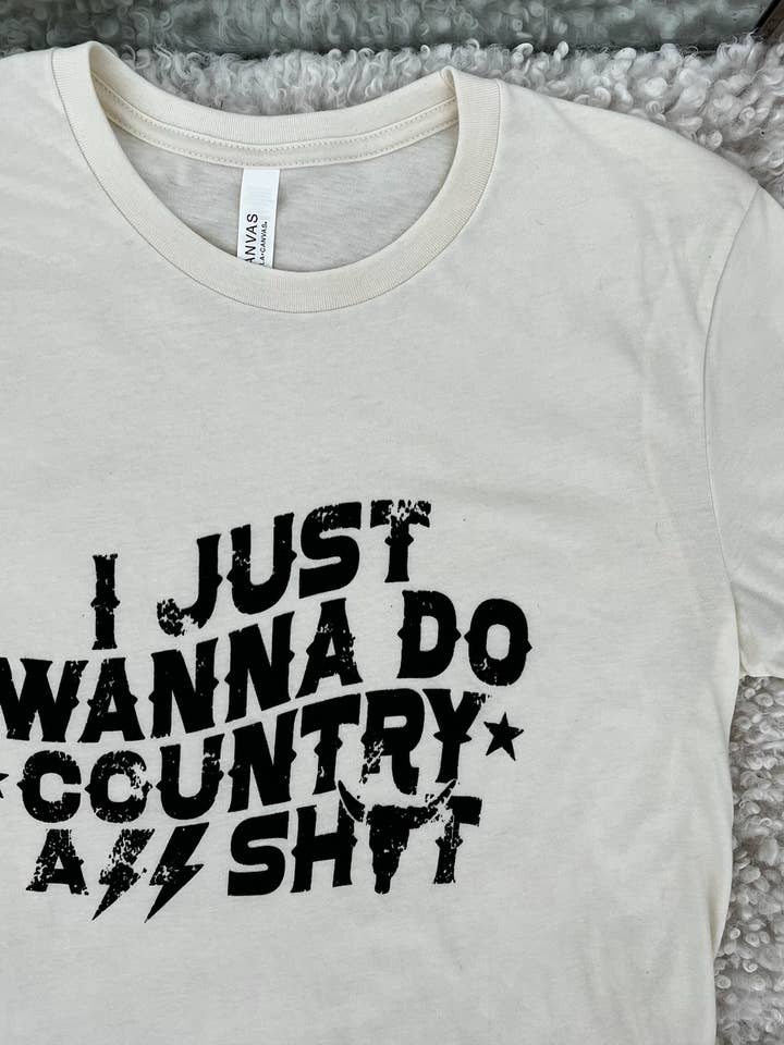 T-shirt à motif Country Stuff pour la vente par Southern Chic