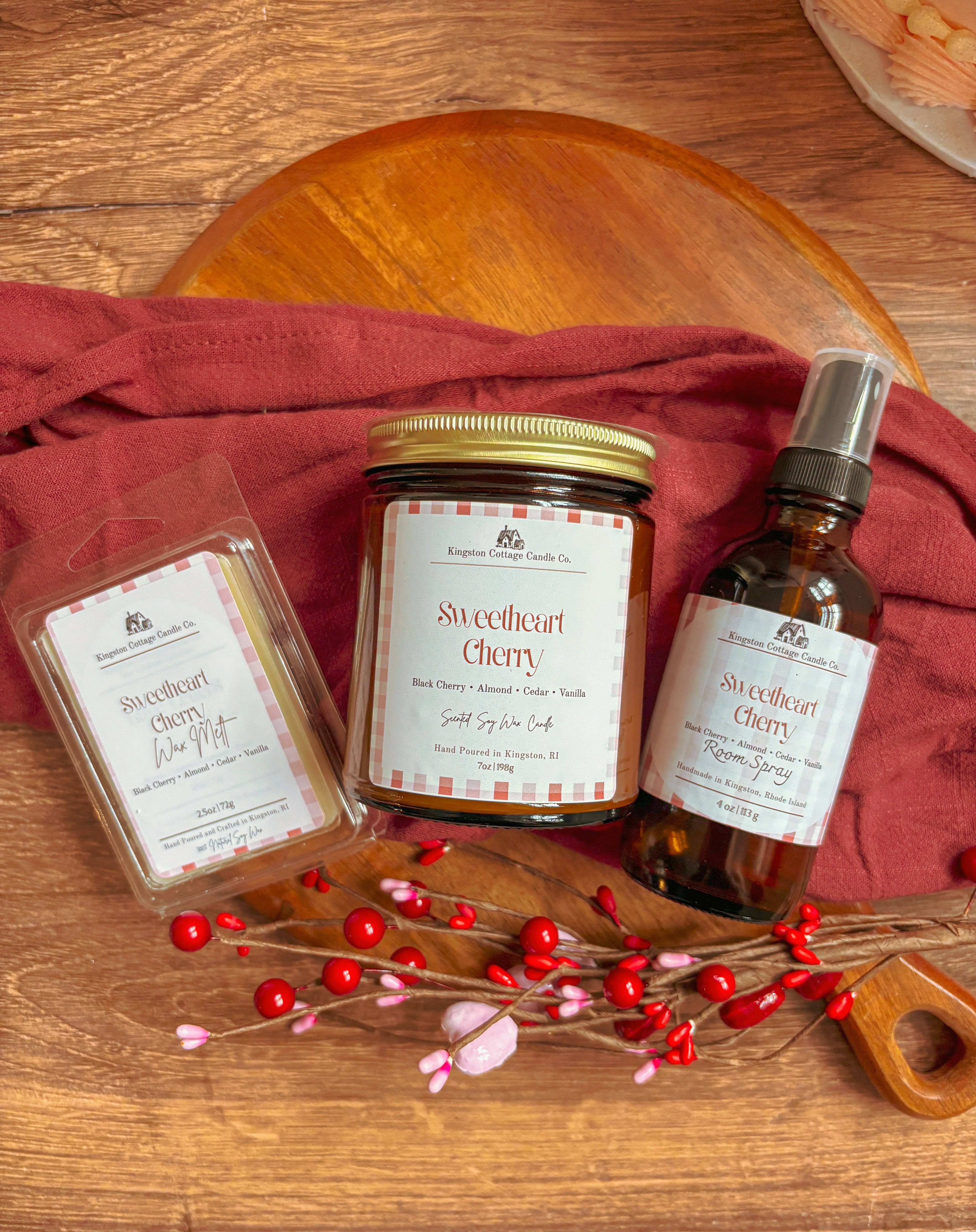 Kingston Cottage Candle Co. - Wholesale Jar/Filled Candle - Sweetheart Cherry Soy Candle3
