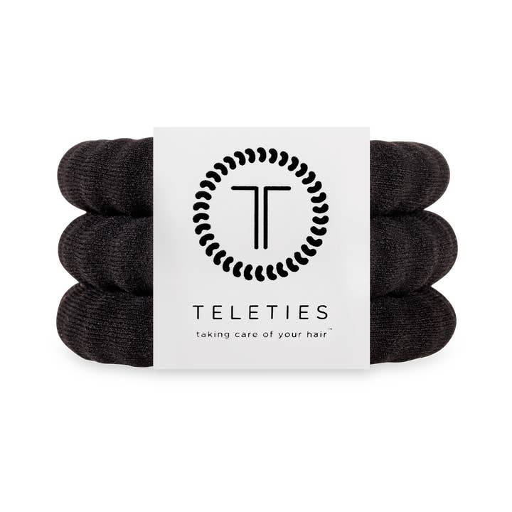 Élastiques à cheveux en nylon | Grand | Noir de jais pour la vente par TELETIES
