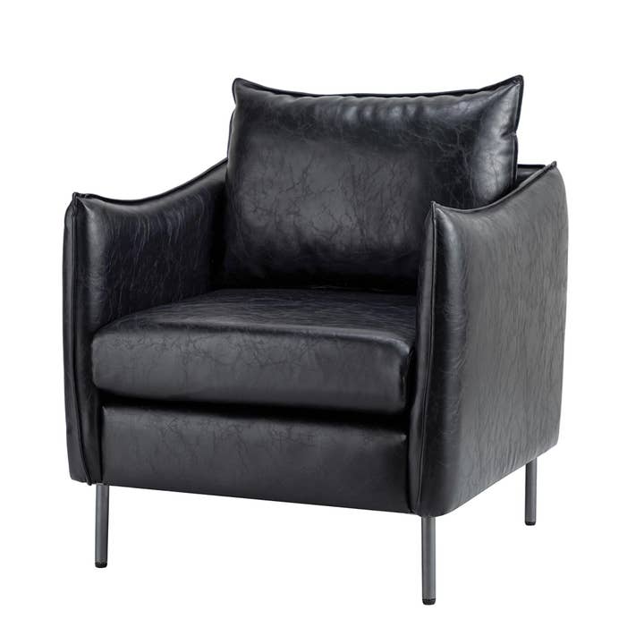 Karat Home - Wholesale Chair - Georges Vegan Leather Armchair1