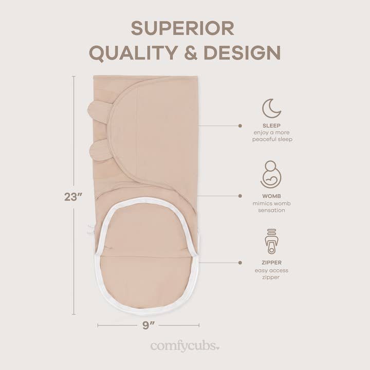 Comfy Cubs - Wholesale Swaddle – Baby - Easy Swaddle Blanket with Zipper Closure by Comfy Cubs3